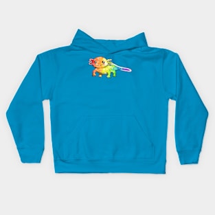 A little rainbow axolotl Kids Hoodie